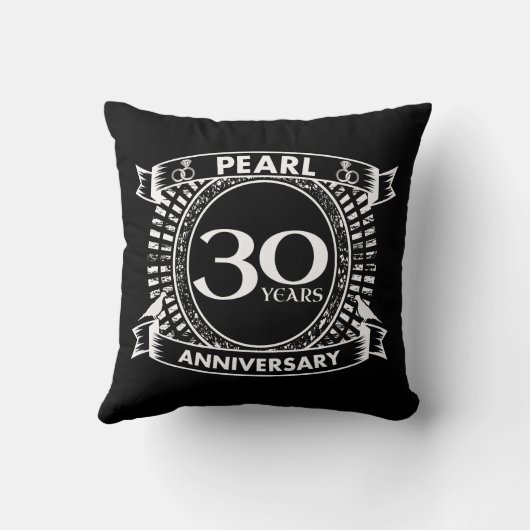30e trouwdag parelkreeft kussen (Achterkant)
