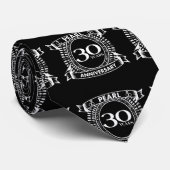 30e trouwdag parelkreeft stropdas (Opgerold)