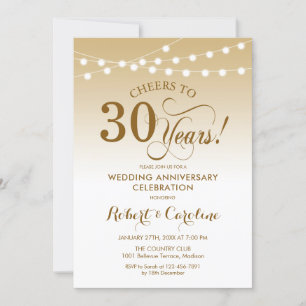 30e trouwjubileum - Goud Wit Kaart
