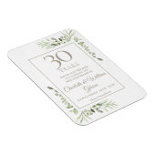 30e trouwjubileum Save the Date gebladerte Magneet (Rechterzijde)