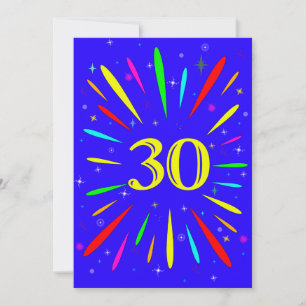 30e uitnodiging op verjaardag