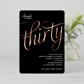 30e uitnodiging tot Folie van de verjaardag (Staand Voorkant)