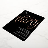 30e uitnodiging tot Folie van de verjaardag (Gedraaid)