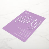 30e uitnodiging tot Folie van de verjaardag (Gedraaid)