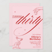 30e uitnodiging van de Birthday Party (Voorkant / Achterkant)