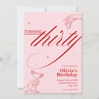 30e uitnodiging van de Birthday Party