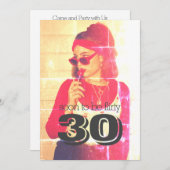 30e uitnodiging van de verjaardag (Voorkant / Achterkant)