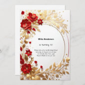 30e uitnodiging van de verjaardag (Voorkant / Achterkant)