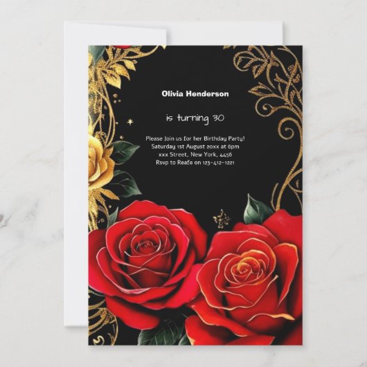 30e uitnodiging van de verjaardag (Voorkant)