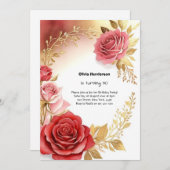 30e uitnodiging van de verjaardag (Voorkant / Achterkant)