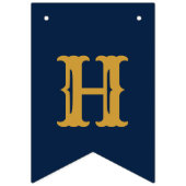 30e verjaardag 1992 Blue Gold Add Name Retro Vlaggetjes (Tweede vlag)