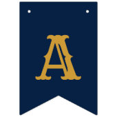 30e verjaardag 1992 Blue Gold Add Name Retro Vlaggetjes (Derde vlag)