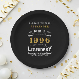 30e verjaardag 1996 Legendarisch Retro Papieren Bordje