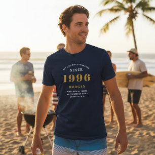 30e Verjaardag 1996 Persoonlijke Aangepaste Naam B T-shirt