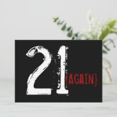 30e verjaardag - 21 wederom - uitnodiging van de v (Staand voorkant)