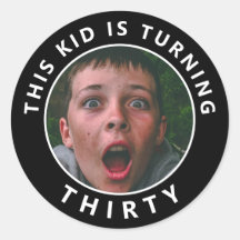 30e verjaardag Aangepaste foto-stickers