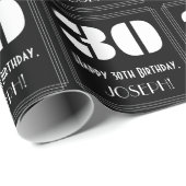 30e verjaardag: Art Deco geïnspireerd look "30" & Cadeaupapier (Rol Hoek)