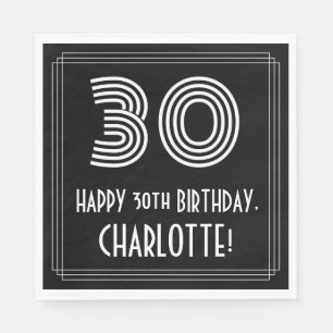 30e verjaardag: Art Deco Geïnspireerde look "30" + Servet