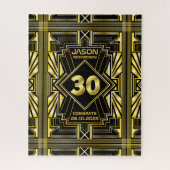 30e verjaardag Art Deco Gold Black Great Gatsby Legpuzzel (Verticaal)
