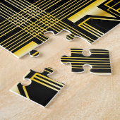 30e verjaardag Art Deco Gold Black Great Gatsby Legpuzzel (Zijkant)