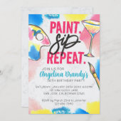 30e verjaardag Art Party marble Kaart (Voorkant / Achterkant)