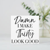 30e verjaardag attitude kaart (Staand voorkant)