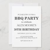 30e verjaardag BBQ uitnodigingen (Achterkant)