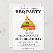 30e verjaardag BBQ uitnodigingen (Voorkant)