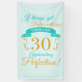 30e verjaardag beter met leeftijd spandoek (Verticaal)