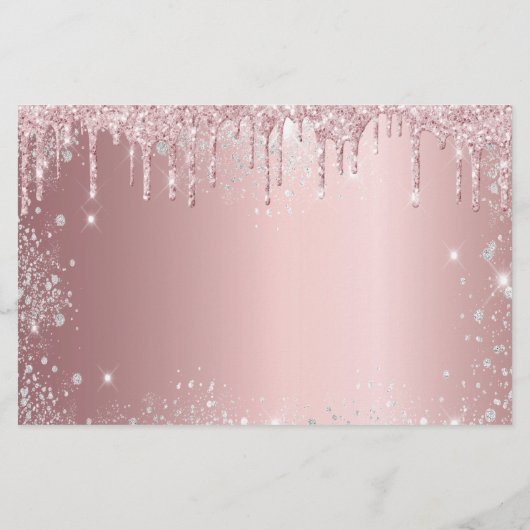 30e verjaardag blush glitter save the date kaart (Achterkant)