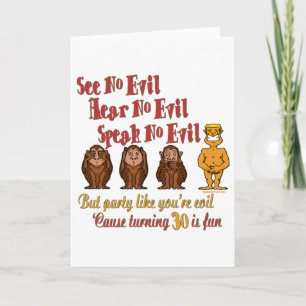 30e verjaardag cadeautjes kaart
