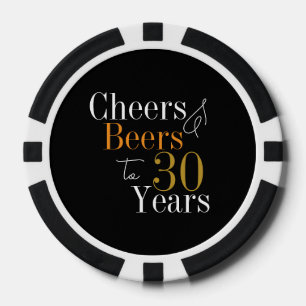 30e verjaardag Cheers en Biers Black Gold Feest Poker Chips