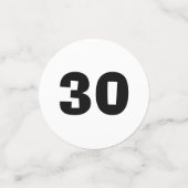 30e verjaardag Confetti (Kleine voorkant)