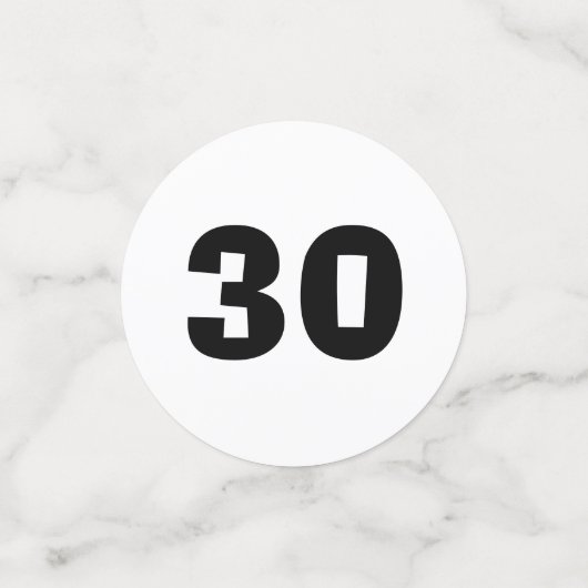 30e verjaardag Confetti (Kleine voorkant)