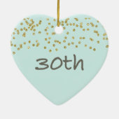 30e verjaardag Confetti Keramisch Ornament (Achterkant)