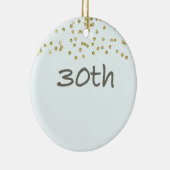 30e verjaardag Confetti Keramisch Ornament (Rechts)