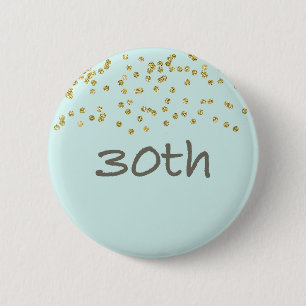 30e verjaardag Confetti Ronde Button 5,7 Cm