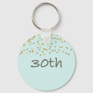 30e verjaardag Confetti Sleutelhanger