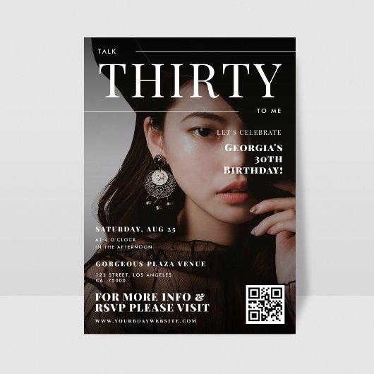 30e Verjaardag Custom Photo Magazine Hoesje Unique Kaart