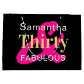 30e verjaardag dertig Fabulous gepersonaliseerde p Groot Cadeauzakje (Achterkant)