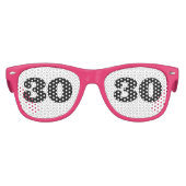 30E VERJAARDAG DERTIGSTE FEESTJE ROZE ZONNEBRIL (Voorkant)