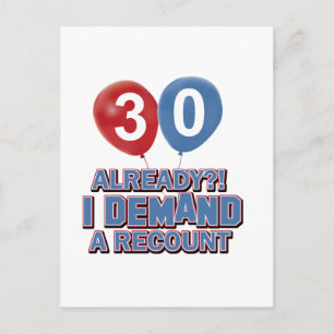 30e verjaardag design briefkaart