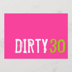 30e verjaardag - Dirty 30 Uitnodiging