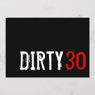 30e verjaardag - Dirty 30 Uitnodiging