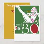 30e verjaardag - Dirty 30 Uitnodiging (Voorkant / Achterkant)