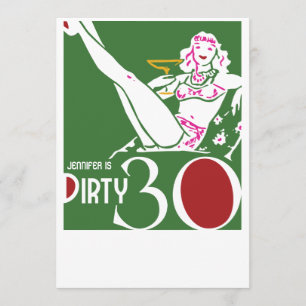 30e verjaardag - Dirty 30 Uitnodiging