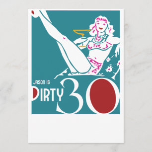 30e verjaardag - Dirty 30 Uitnodiging