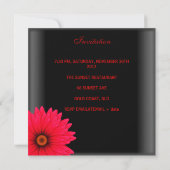 30e verjaardag Elegant Black Red Flowers Kaart (Achterkant)