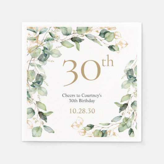 30e verjaardag Eucalyptus Servet (Voorkant)