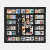30e verjaardag Familie Foto Herinneringen Collage Fleece Deken (Voorkant (Horizontaal))